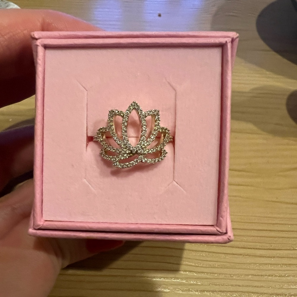 Swarovski Symbolic Lotus Ring, White, Gold-tone plated size 55 - Picture 4 of 6